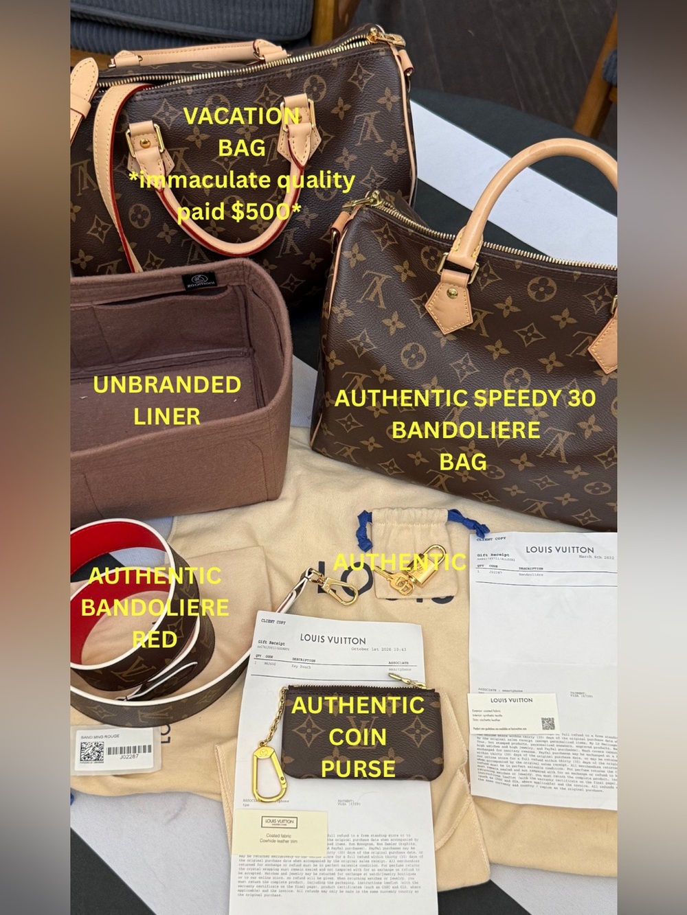 *Authentic - Read Description* Louis Vuitton Monogram Speedy 30 Bandoliere Lot